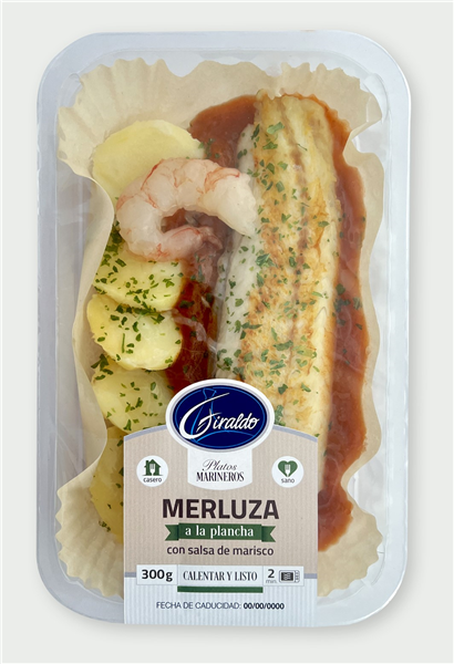 Merluza A La Plancha Con Salsa De Marisco Grupo Gourmets