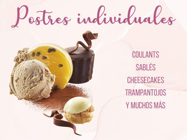 Postres individuales para online hostelería